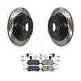 thumbnail image 1 of Transit Auto Rear Coated Drilled Slotted Disc Brake Rotors and Ceramic Pads Kit for Car 2014-2016 Acura MDX KDA-101875, 1 of 11