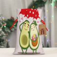 thumbnail image 5 of Pofeuu Avocado Lovers Wearing Umbrella Print Burlap Bags with Drawstrings Drawstring Gift Bags Pouch Bag for Thankgiving Birthday Party Gift Wrapping Treats and Party Favors-Medium, 5 of 9