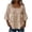 *1-Khaki, variant on VBVC Women's Cotton Linen Square Neck Top, Ladies' 3/4 Sleeve Babydoll Blouse, Lace Trim Tiered Summer Shirt For Women, Dark Blue , S-2XL