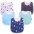 thumbnail image 1 of Baberos KiddyStar de algodón orgánico para bebés, ajustables y absorbentes, 1 of 7