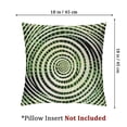 thumbnail image 4 of BANET Throw Pillow Cover Set of 2, Round Shaped Inner Geometric Eco Wavelength Illustration, Decorative Square Covers for Couch Bed &amp; Sofa,Hunter Green White 22x22in, 4 of 7