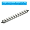 thumbnail image 3 of Uxcell Stainless Steel Gravity Conveyor Roller Transmission Galvanized End Silver 3"x16", 3 of 5