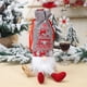 thumbnail image 3 of Bewildely Funda de botella de vino con cordón, manga de encaje roja para hombre mayor sin rostro de Navidad con pierna colgante, de Kits de decoración para fiestas Gris, 3 of 6