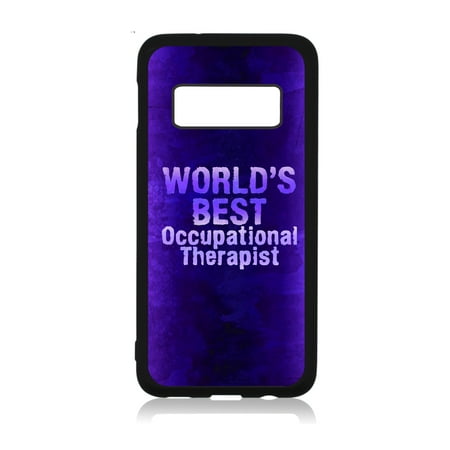 World's Best Occupational Therapist - Career Appreciation Gift Black Rubber Case Cover for The Standard Samsung Galaxy s10 - Samsung Galaxy s10 Accessories - Samsung Galaxy s10 (Best Careers For Black Males)