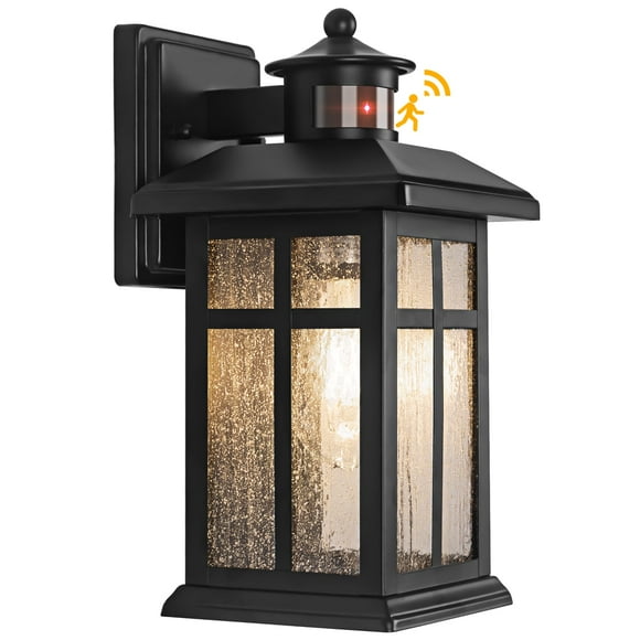 Luz de Pared Exterior con Sensor de Movimiento Brilvibera Negra