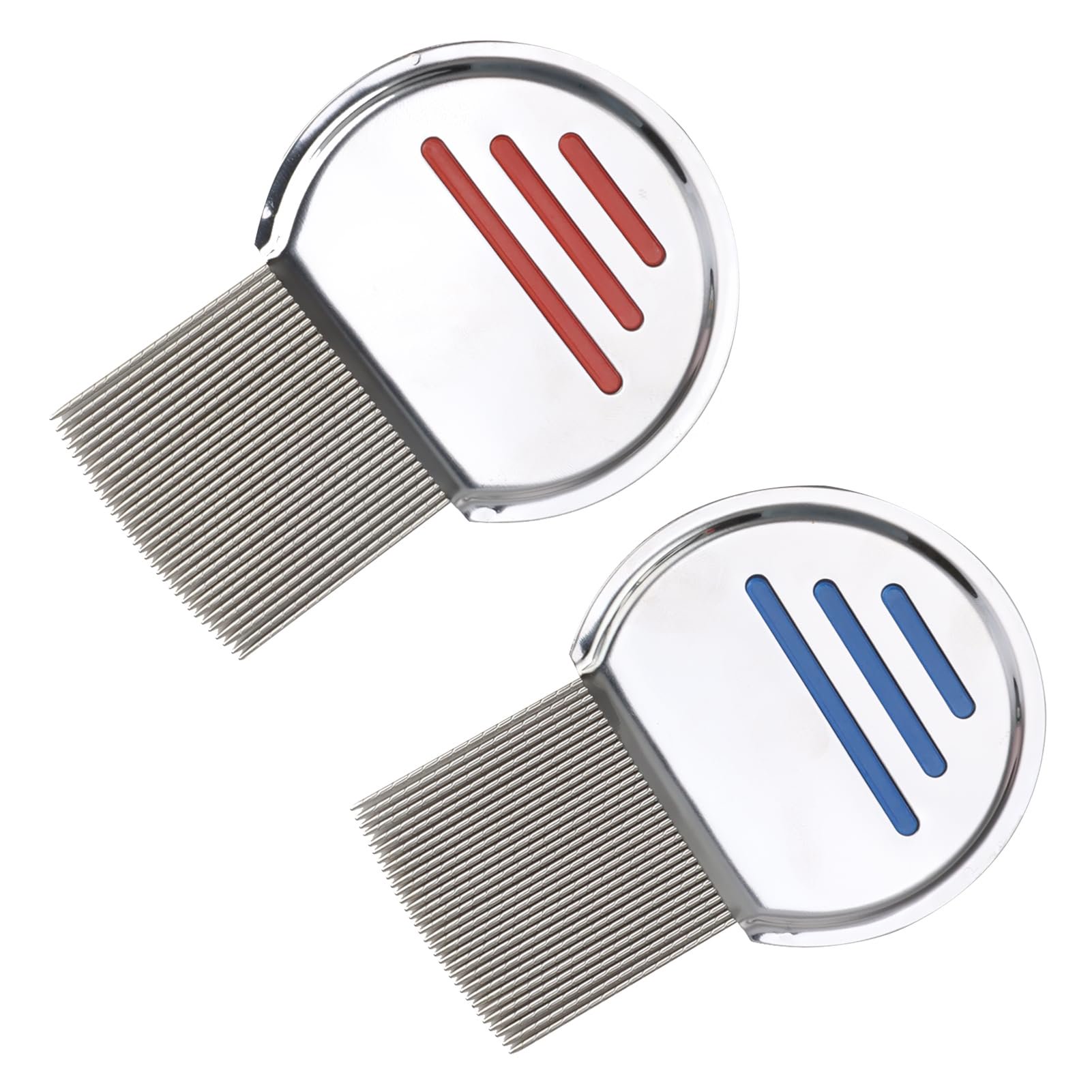 2 Pack Lice mbs, Head Nit Treatment Stainless Steel Flea Lice Hair Combs Flea Lice Removal Combs, Removes Headlice Dandruff Nits Ticks Eggs-Lice Combs with Double Sided Teeth for Adults Kids Pets