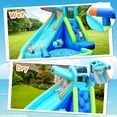 thumbnail image 6 of Costway Inflatable Kids Hippo Bounce House Slide Climbing Wall Splash Pool with 740W Blower, 6 of 11