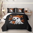 thumbnail image 2 of Erosebridal Cute Halloween Pattern Twin Quilt Set,Ghost Pumpkin Drink Twin Coverlet Set For Girls,2pcs, 2 of 7