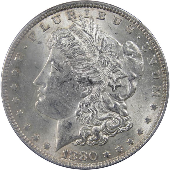 1880 Morgan Dollar AU About Uncirculated 90% Silver $1 US Coin Collectible