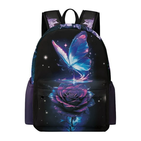 Butterfly Backpack 17 Inch Butterfly Schoolbag Travel Cartoon Backpacks