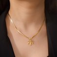 thumbnail image 2 of Skyrim New Maple Leaf Pendant Necklace for Women Girls Stainless Steel Gold Color Snake Chain Choker Jewelry Mother's Day Gift45-50 cm Gao Jinjia LED, 2 of 2
