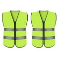 thumbnail image 5 of Lohuatrd 2Pcs Reflective Vest High Visibility Safety Vest Multiple Pockets Zipper Closure Vest for Drivers Workers, 5 of 8