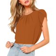 thumbnail image 2 of Blouses for Women Women's Fashion Printed Short-sleeved Button Round Neck Casual Tops, 2 of 5