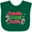 Green, variant on Inktastic Christmas Candy Cane Cutie with Candy Canes Boys or Girls Baby Bib