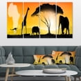 thumbnail image 1 of African Wildlife Panorama - African Canvas Art Print, 1 of 3