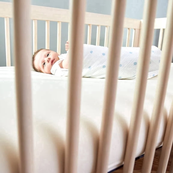 Naturepedic Organic Baby Crib Mattress - 2-Stage Lightweight Infant & Toddler Mattress - Waterproof Bed Mattress for Crib - Non-Toxic for Baby and Toddler Bed - 52" x 28”