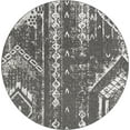 thumbnail image 4 of Unique Loom Outdoor Bohemian Collection Area Rug - Anthro (10' 8" Round Charcoal Gray/Ivory), 4 of 6