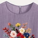 thumbnail image 4 of Vestidos Casuales Para Mujer, Blusas De Mujer De Moda Camisetas estampadas de moda para mujer, blusas casuales de lino holgadas de manga corta con cuello redondo y raglán, 4 of 4