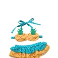 thumbnail image 4 of Pudcoco Little Girls Split Swimsuit Cute Suspender Top Flouncing Shorts, 4 of 9