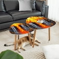 thumbnail image 2 of Set of 2 Triangle End Table Volcano Eruption Party Decorations Home Decor Volcano Lava Set of 2 Side Tables End Tables, Nesting Tables for Living Room, 2 of 5