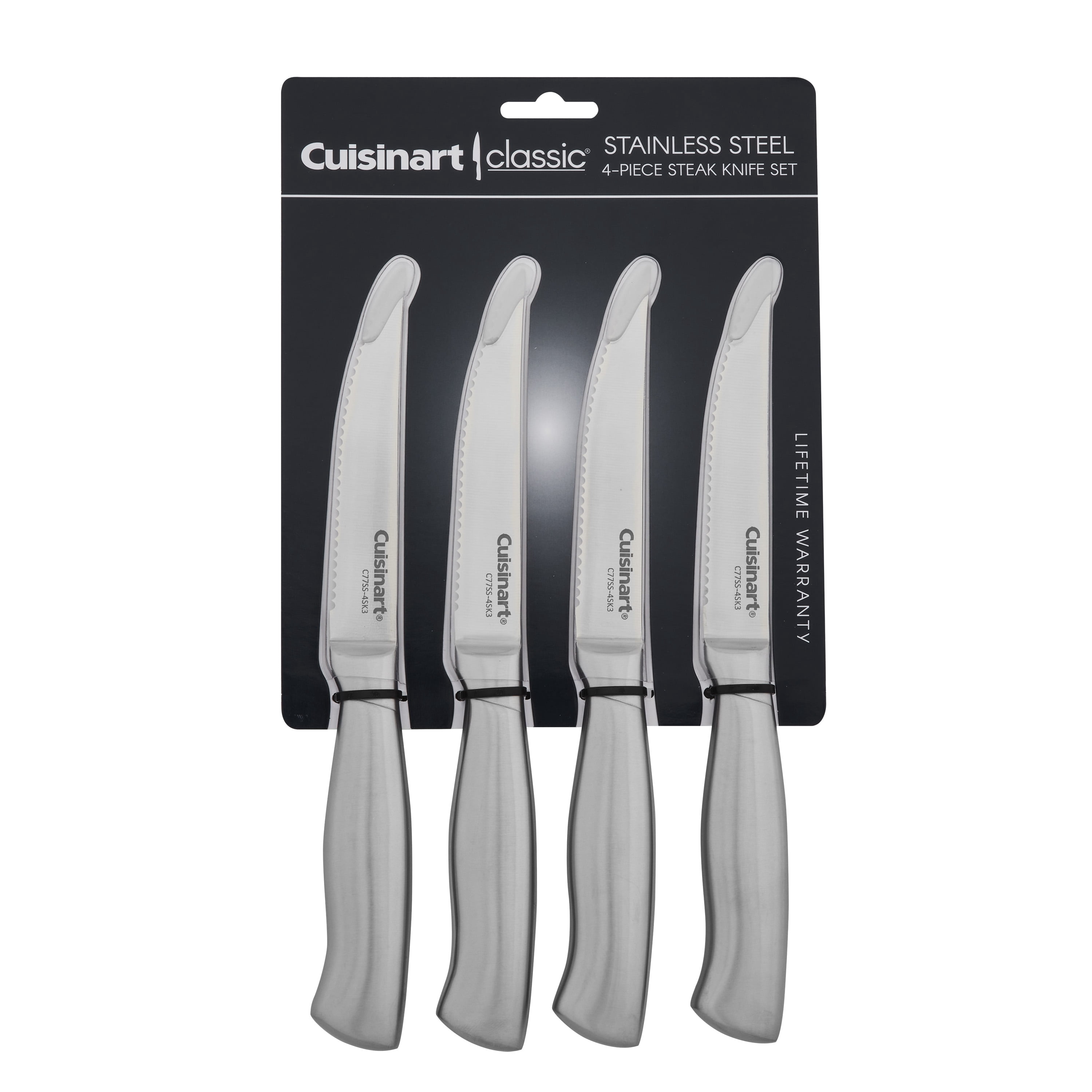 Cuisinart Stainless Steel: 4-Piece Steak Knife Set, C77SS-4SK3