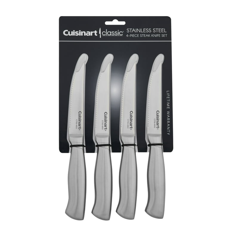 Homlly 17pc Stainless Steel Knife Set with Block, Anti-rusting Sharp  Serrated Steak Knives with Acrylic Stand