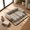 Black, variant on Cat Bed, Soft Leaf Velvet Dog Mat for All-Season Warmth, Plush Cozy Indoor Sleeping Cushion, Breathable Durable Comfort Pad for Small Pets(L,Gray)