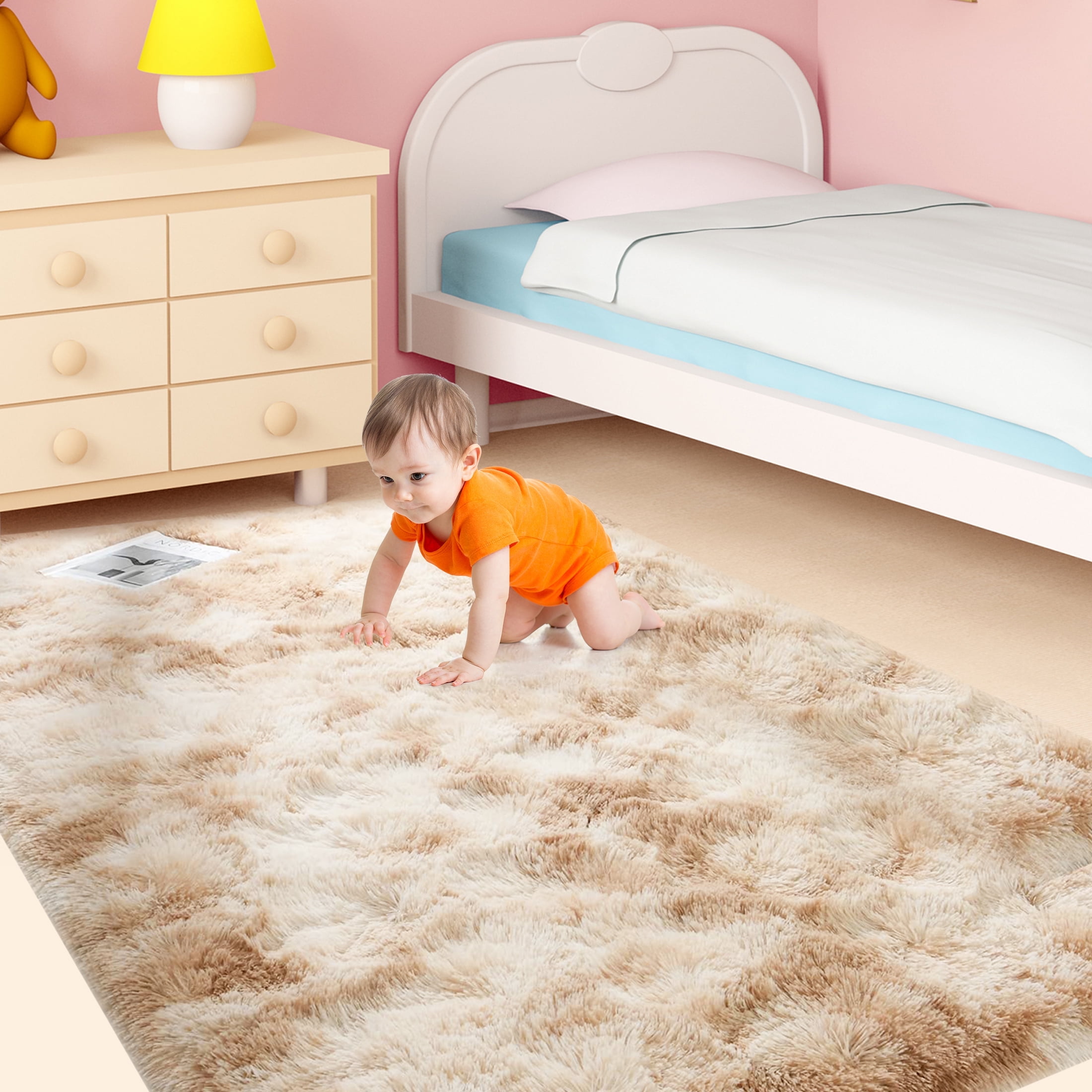 HioHa 8'x10' Area Rugs for Living Room Large Soft Carpets for Bedroom Office, Machine Modern Dining Room Non-Slip Traditional Plush Rugs