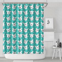 Esign Of Head Pug Dog Shower Curtain 72"x84" ,Bathroom Decorative Shower Curtains Set with 12 Hooks,Modern Waterproof Washable Shower Curtain