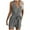 Gray, variant on Puntoco Clearance Womens Casual V Neck Bow Pocket Sleeveless Shorts Wide Shorts Jumpsuits Rompers Khaki 10(XL)