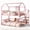 Pink, variant on Miniyam Twin Size Bunk Bed with Stairs, House Bed Design with Charging Station and Storage Bag Led Light, Pink