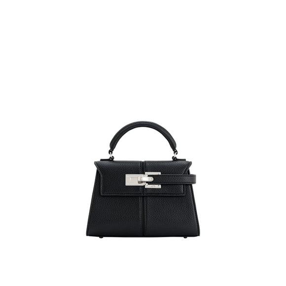 Bolso JW PEI Elise para mujer, con asa superior, piel vegana, color negro