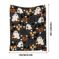 thumbnail image 3 of Halloween Throw Blanket 39x27in Fleece Flannel Couch Cover, Soft Plush Blanket for Sofa Bed Office, Warm Cozy Halloween Decorations Gift by OVFUIZ, 3 of 9