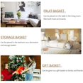 thumbnail image 3 of 3pcs Imitation Rattan Fruit Basket Natural Woven Cake Bread Tray for Serving Kitchen Counter Table 15cm, 3 of 8