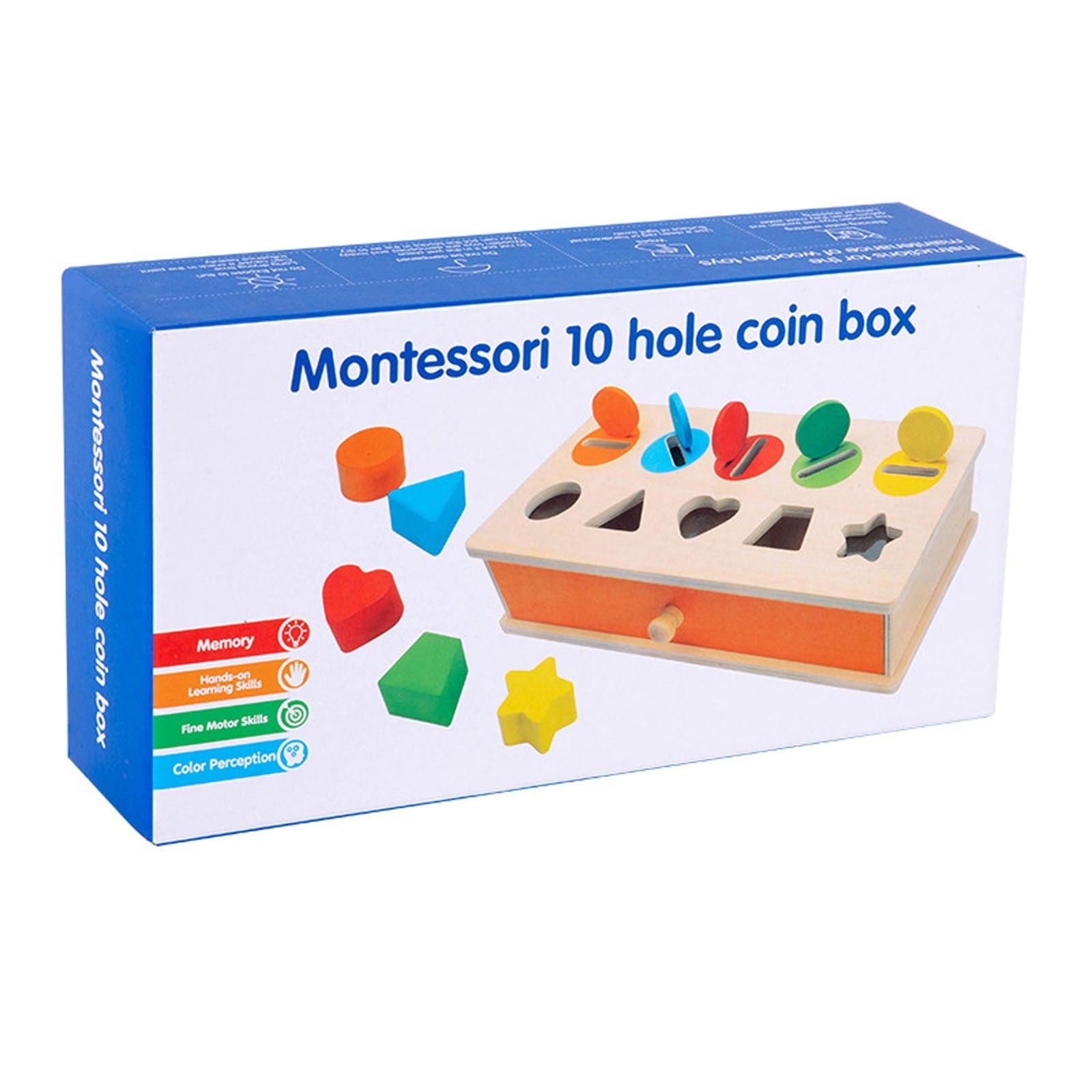 Early Learning Activity Box - Educational Shape Sorter Toy with Color & Shape Matching, Fine Motor Skills Activity for Infants & Toddlers 1-2 Years Old