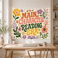 thumbnail image 5 of Floral Text Design on Cream Background Whimsical Retro for Book Lovers Literary Wall Art Housewarming Gift Tapestry Wall Hanging for Reading Nook and Bedroom, 5 of 7