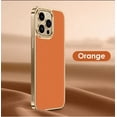 thumbnail image 5 of High quality leather phone case for iPhone 15 Promax metal electroplating lens frame protective cover, 5 of 10