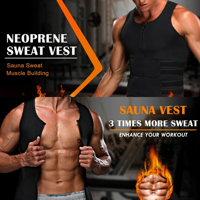 COMFREE Men Sauna Hot Neoprene Body Shaper Waist Trainer Sweat Vest Tank  Top Slimming Workout waist sculpting 