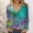 Green, variant on Aloohaidyvio Tops and Blouses ,Womens Casual Tops Loose V-Neck Tie-Dye Printing Long Sleeve T-Shirt