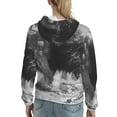 thumbnail image 7 of Uemuo Heroic Lion Encounter Pattern Women's Hoodie with Eye-catching Drawstrings- Casual Pullover Hoodie with Kangaroo Pocket, Stylish Hooded Sweatshirt-X-Large, 7 of 7