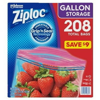 Ziploc Half Gallon Freezer Bags (4 boxes of 36 bags - Total of 144 bags)