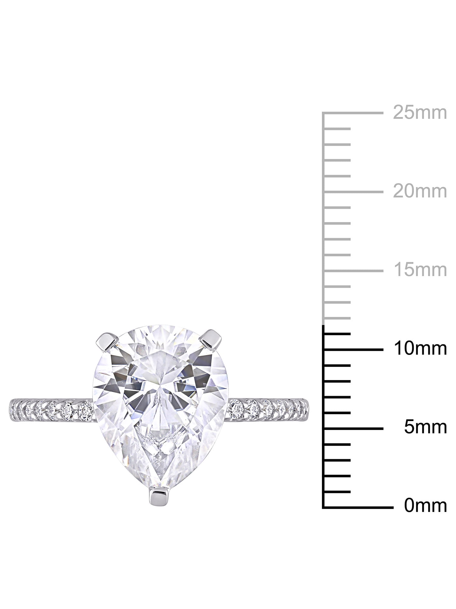 Everly Women's Moissanite 10K White Gold Engagement Ring