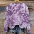 thumbnail image 4 of ZCFZJW Ombre Sweatshirts Teen Girls Boys Long Sleeve Casual Tie Dye Gradient Print Crewneck Graphic T-Shirts Loose Lightweight Comfy Pullover Tops Purple 1-2 Years, 4 of 5