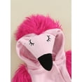 thumbnail image 6 of Cjfdfy Toddler Baby Boy Girl Flamingo Costume Kids Infant Halloween Animal Costume Fall Winter Clothes Fur Long Sleeve Hooded Zipper Closure Romper with Leg Warmers Set Halloween Cosplay Outfits, 6 of 9