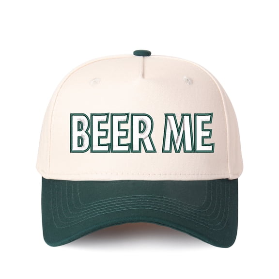 VERGIAC BEER ME Letter Embroidered Trucker Hat, Unisex Adjustable Snapback Mesh Cap for Beer Festival BBQ Party Outdoor Wear