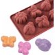 thumbnail image 4 of Molde de silicona para chocolate, molde antiadherente para dulces de chocolate, moldes para jabón, juego de 3 temas de bosque con diferentes formas de animales para niños, 4 of 5