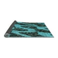 thumbnail image 2 of Ahgly Company Indoor Square Abstract Light Blue Modern Area Rugs, 6' Square, 2 of 4