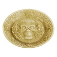thumbnail image 4 of Day of The Dead Floral Sugar Skull Incense Burner Holder Medallion Dish Statue, 4 of 6