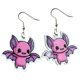 thumbnail image 1 of Merryso - 1 par de pendientes colgantes con forma de murciélago, castillo, calavera, calabaza y fantasma para Halloween, código de producto 83031 D, 1 of 5
