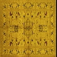 thumbnail image 1 of Ahgly Company Indoor Square Oriental Yellow Industrial Area Rugs, 4' Square, 1 of 4